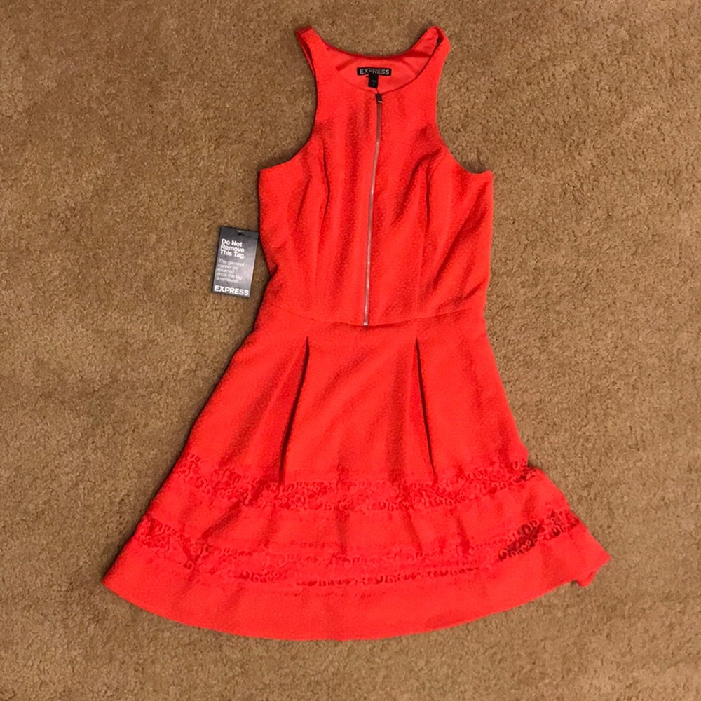 Express casual coral A-line dress